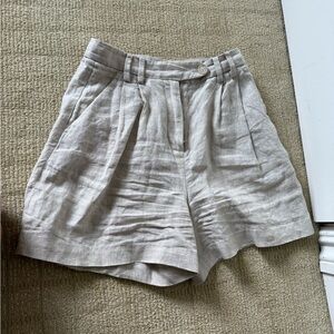 & Other Stories Beige Linen Shorts